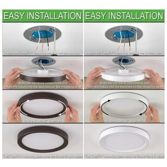 Commercial Electric 9” LED Color Changing Flush Mount Light 1005 682 971 - Picture 7 of 13